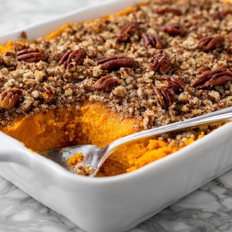 Sweet Potato Casserole with Pecan Topping Recipe