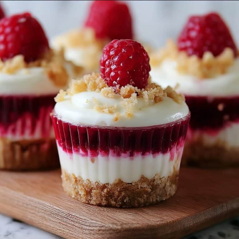 No Bake Lemon Raspberry Cheesecake Cups Recipe
