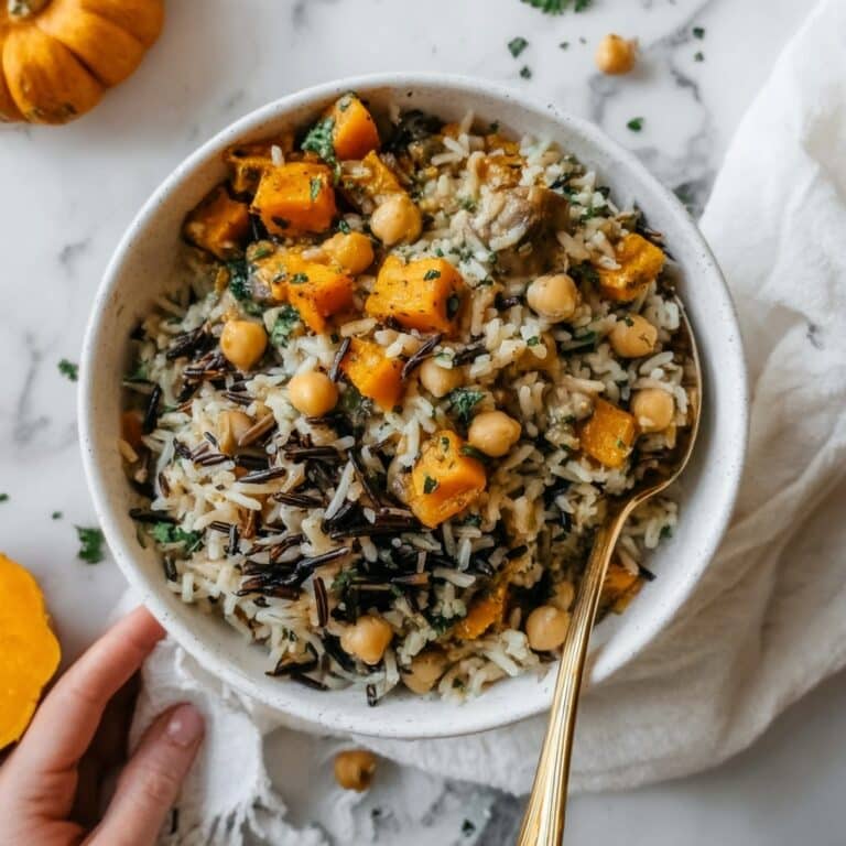 One Pot Fall Vegetable Orzo and Chickpeas Recipe