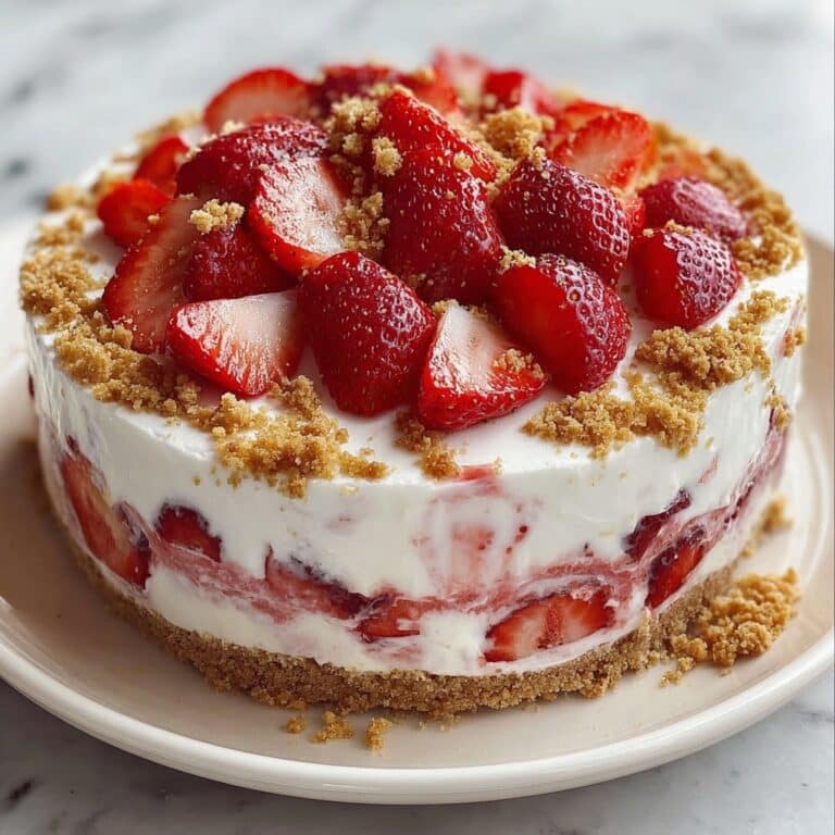 Strawberry Delight Crunch Cake Recipe