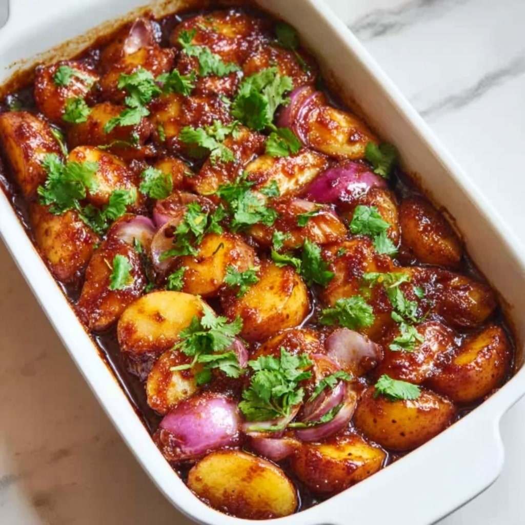 Roasted Peach BBQ Chicken Bake Recipe - Recipe Image