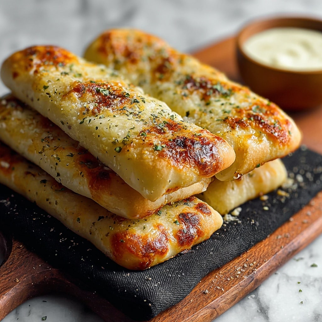 Golden Sourdough Cheesy Breadsticks Recipe