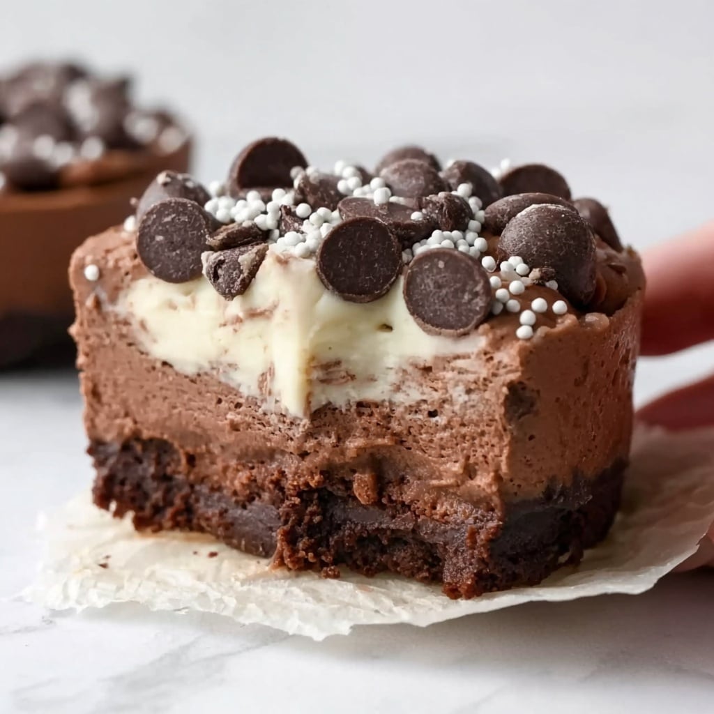 Protein Cookie Dough Chocolate Yogurt Cookies (No Bake + Plant Based!) Recipe - Recipe Image