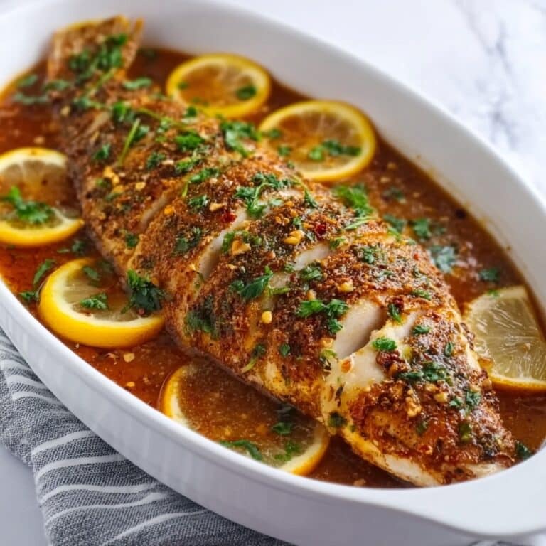 Baked Red Snapper with Garlic and Herbs Recipe