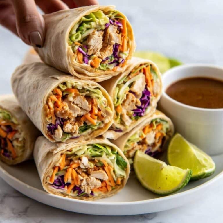 Peanut Chicken Wraps Recipe