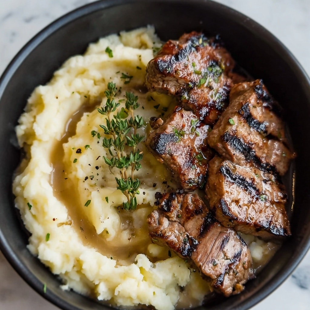 Garlic Butter Steak Bites and Mash Recipe
