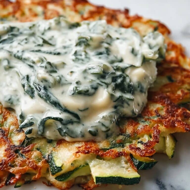 Zucchini, Feta, and Spinach Fritters with Garlic Tzatziki Recipe