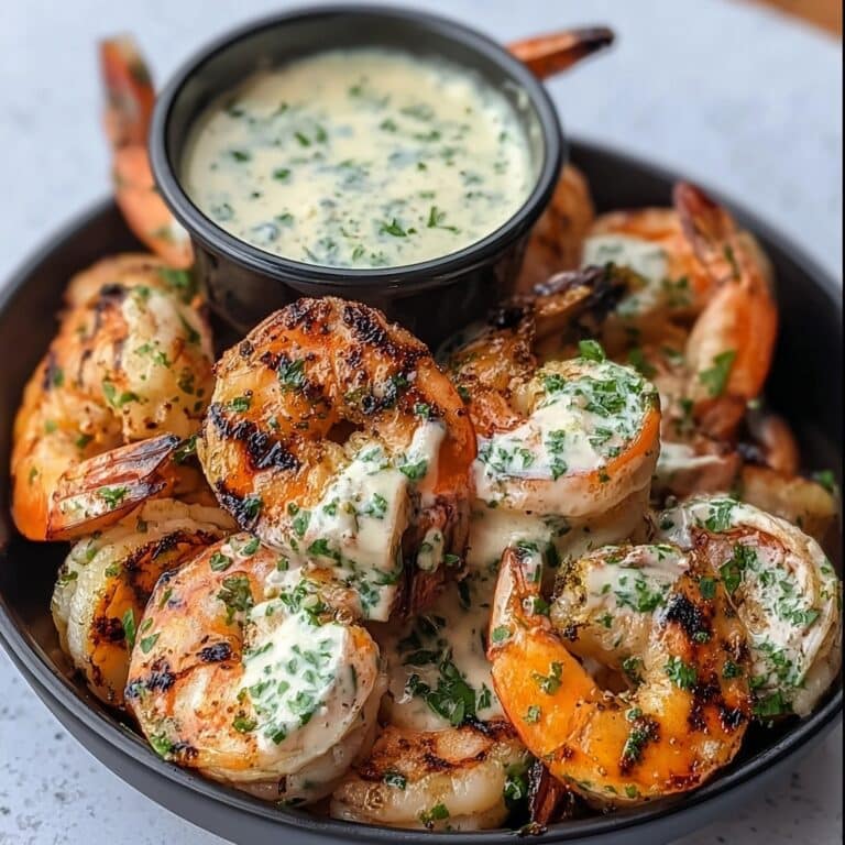 Spicy Garlic Parmesan Grilled Shrimp with Lemon-Herb Aioli Recipe