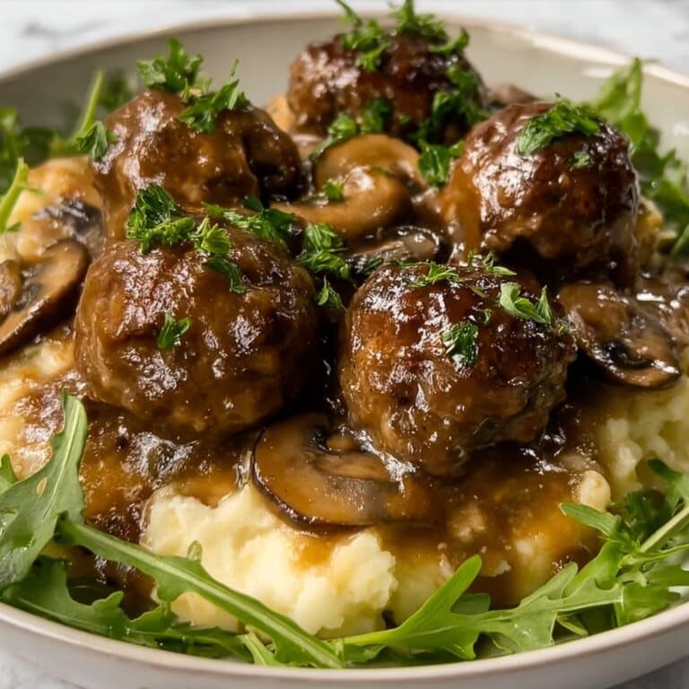 The Ultimate Salisbury Steak Meatballs with Mushroom Gravy Recipe