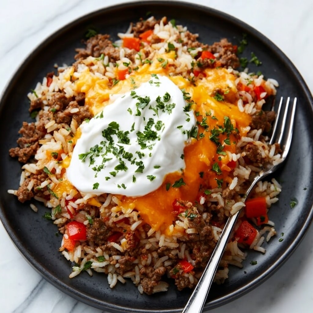 Cheesy Taco Rice Recipe - Recipe Image
