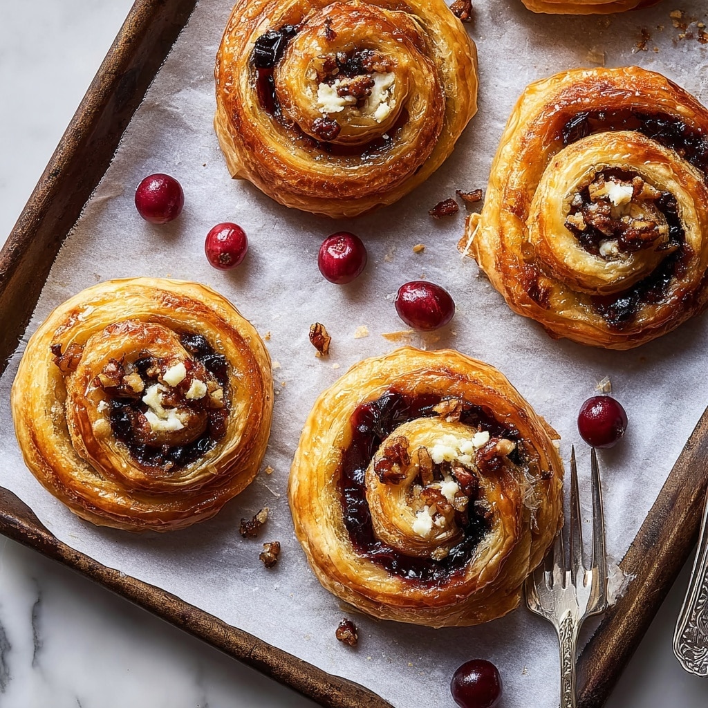 Irresistible Cranberry Goat Cheese Puff Pastry Swirls Recipe - Recipe Image