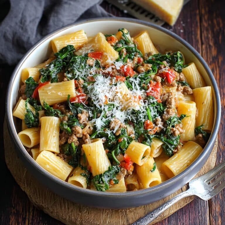 Spicy Paccheri with Sausage & Greens Recipe