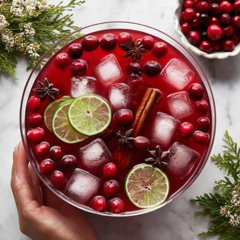 Festive Non-Alcoholic Cranberry Punch Recipe