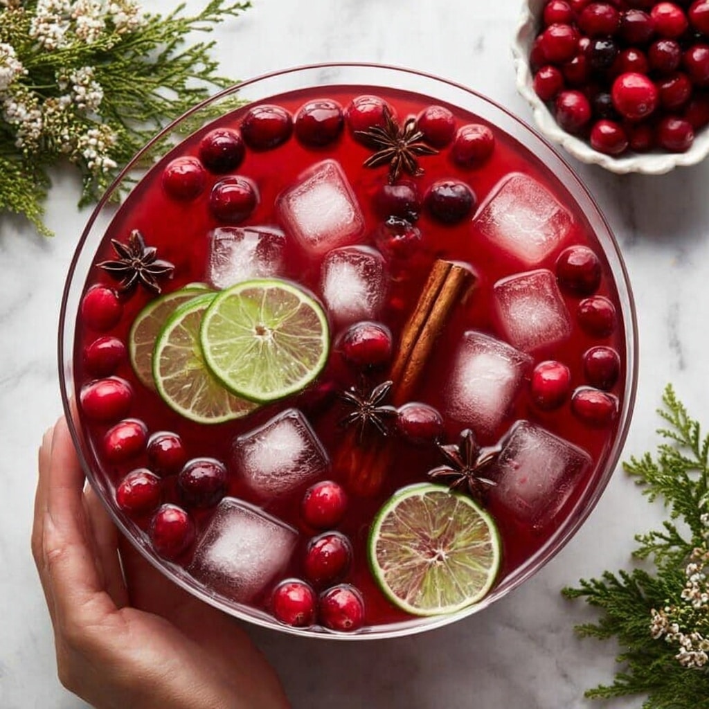 Festive Non-Alcoholic Cranberry Punch Recipe - Recipe Image