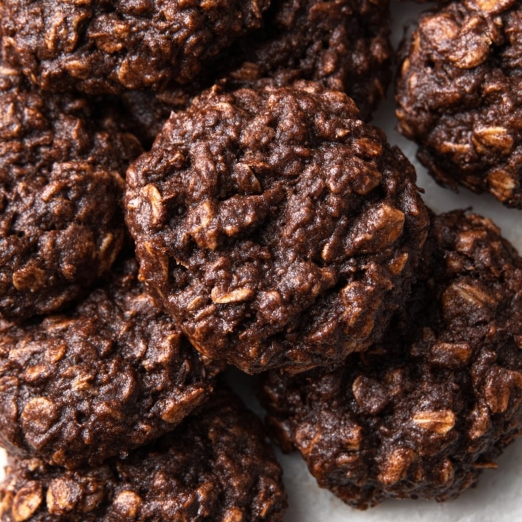 Chocolate Peanut Butter No-Bake Cookies Recipe - Recipe Image