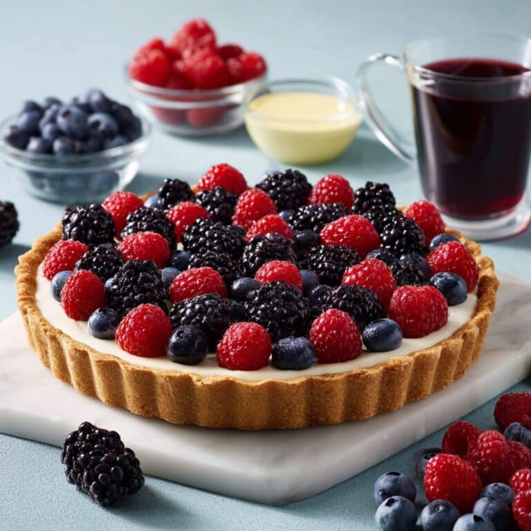 Mixed Berry Tart with Custard Filling Recipe