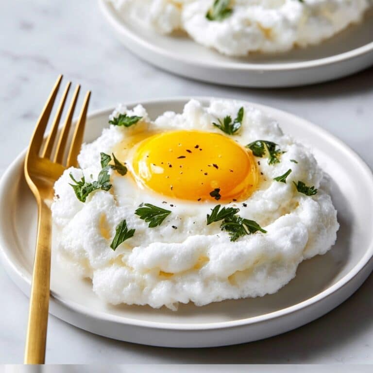 Cloud Eggs with Flavor Variations: Ham & Swiss, Garlic & Parmesan, Bacon & Cheddar, Gruyere & Chives Recipe
