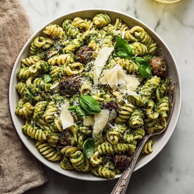 One Pot Lemon Basil Asparagus and Sausage Pasta Recipe