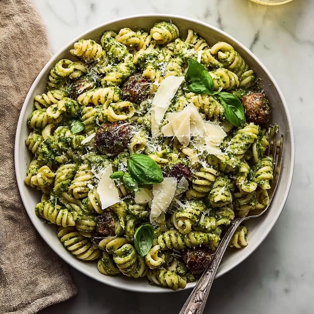 One Pot Lemon Basil Asparagus and Sausage Pasta Recipe