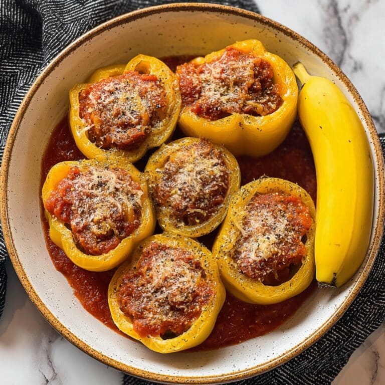 Stuffed Banana Peppers in Savory Tomato Sauce Recipe