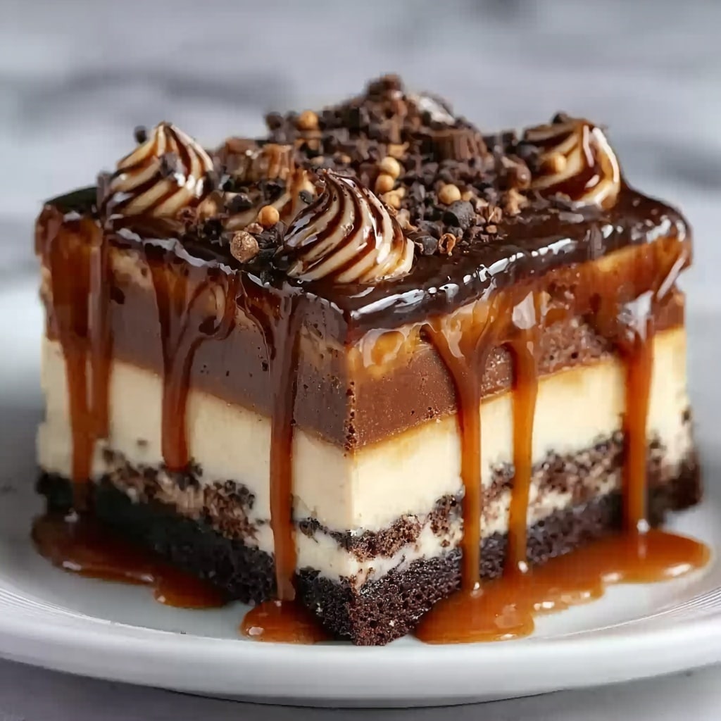 Caramel Swirl Brownie Cheesecake Recipe - Recipe Image