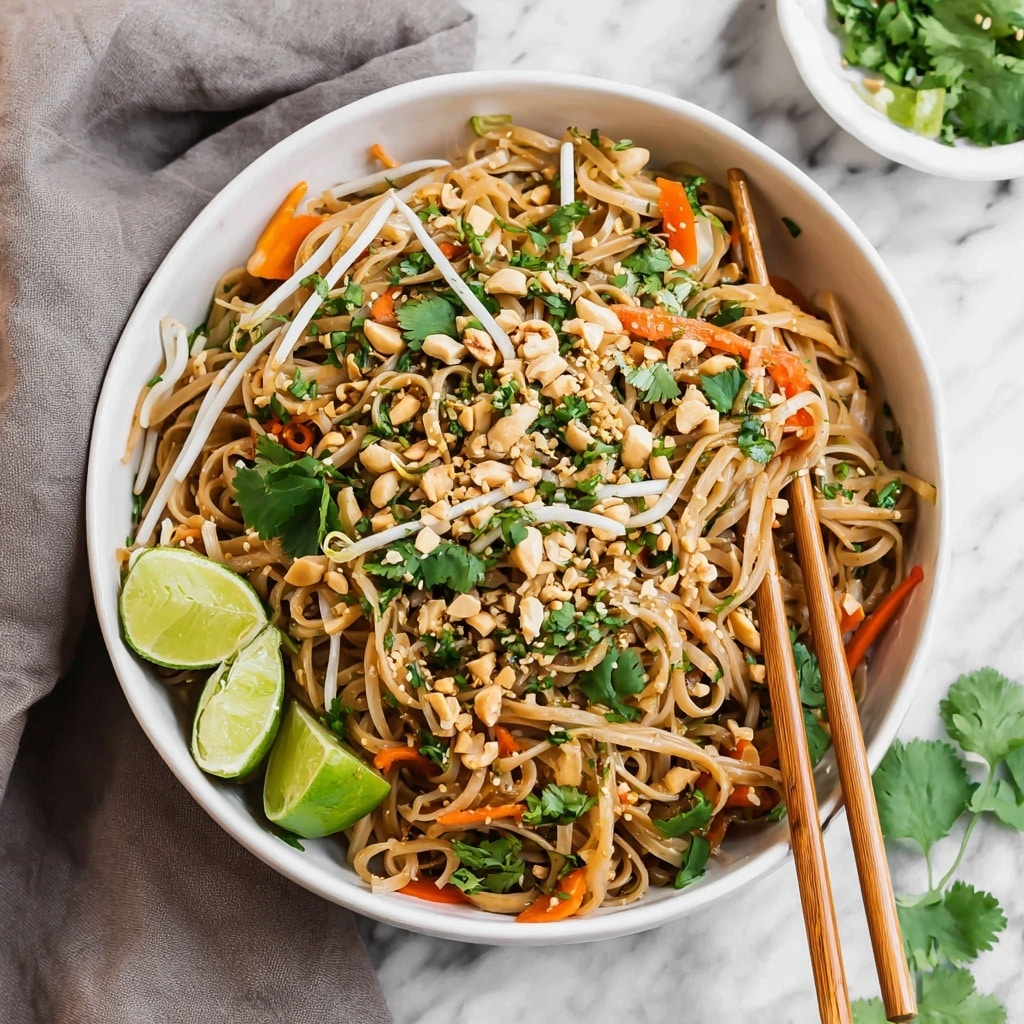 Vegetable Pad Thai with Rice Noodles Recipe