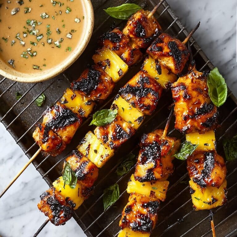 Chipotle Pineapple Bang Bang Chicken Skewers Recipe