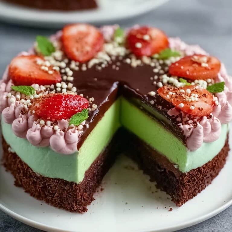 Chocolate Strawberry Mousse Cake Recipe