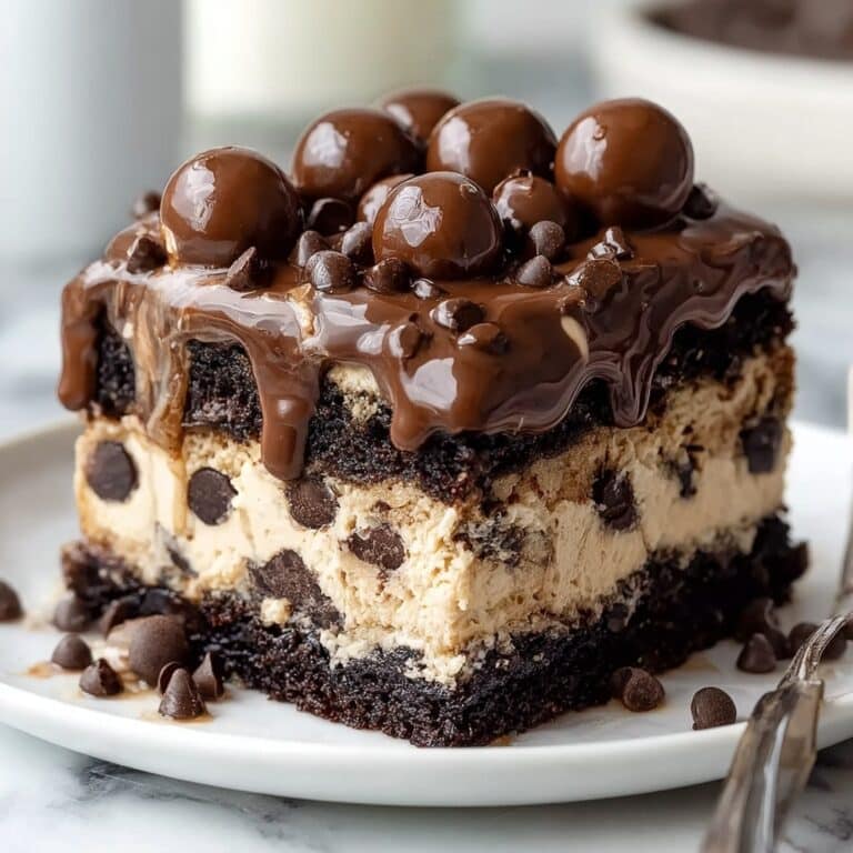 Cookie Dough Brownie Cake Recipe