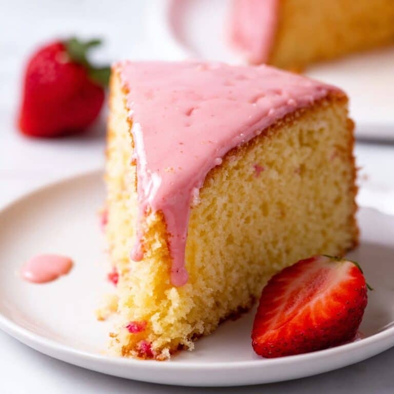 Pound Cake with Strawberry Icing Recipe