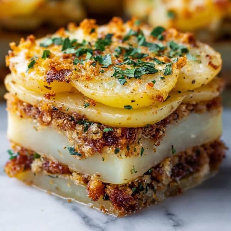 Stuffed Potato Stacks with Ground Beef, Spinach, and Melted Cheese Recipe