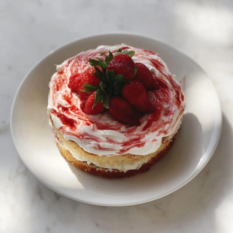 Strawberry Condensed Milk Cake Recipe