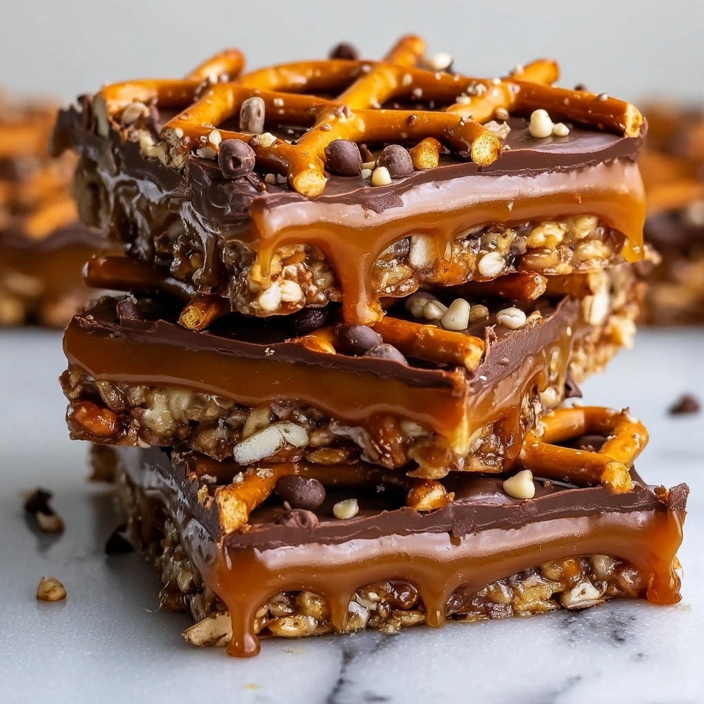 Caramel Pretzel Crack Bars Recipe