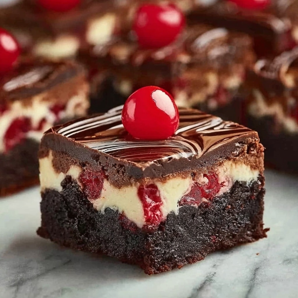 Cherry Cheesecake Brownies Recipe - Recipe Image