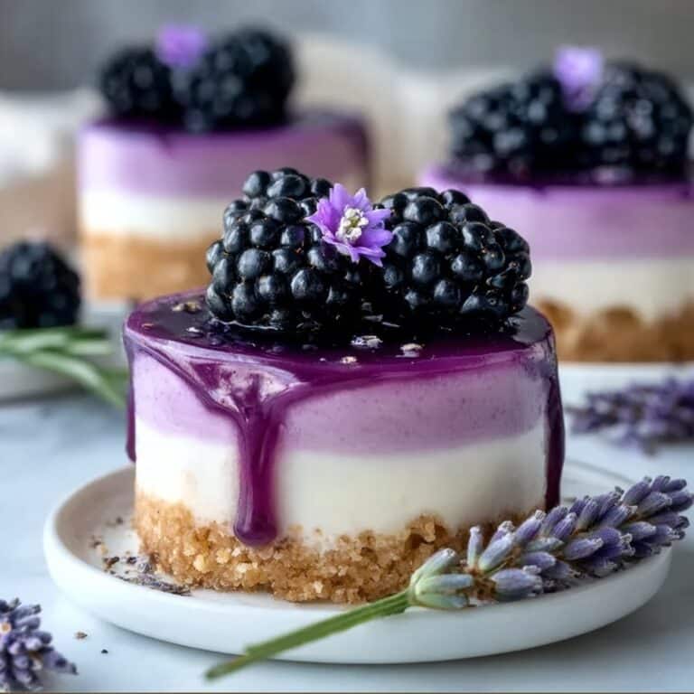 Mini Blackberry Lavender Cheesecakes Recipe