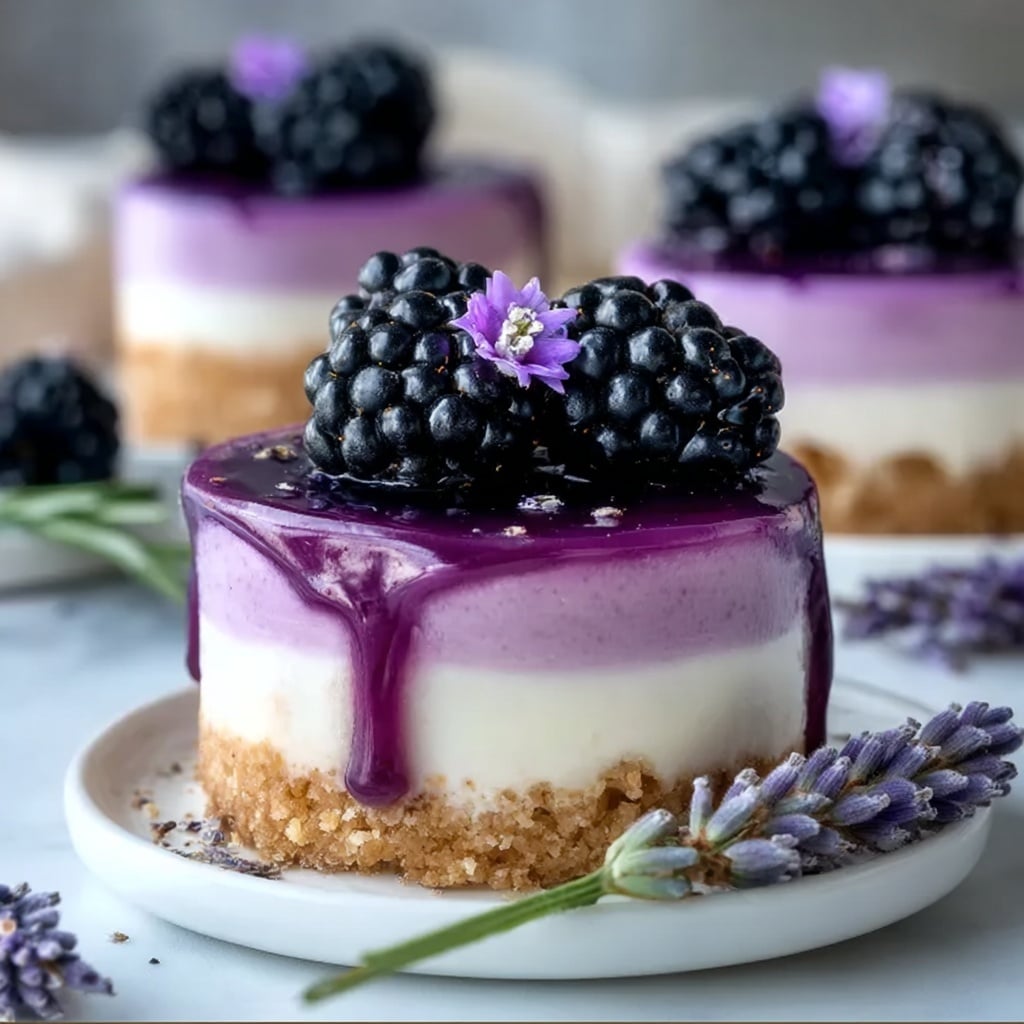 Mini Blackberry Lavender Cheesecakes Recipe