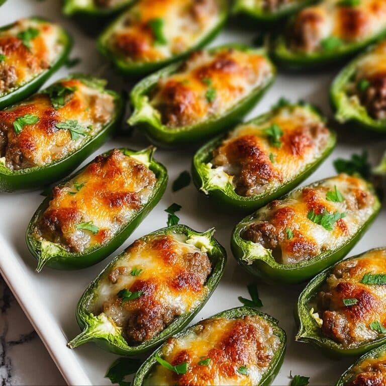 Savory Sausage and Parmesan Stuffed Jalapeño Bites Recipe