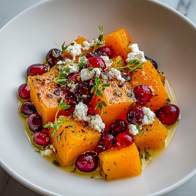 Roasted Butternut Squash with Cranberries and Feta Recipe
