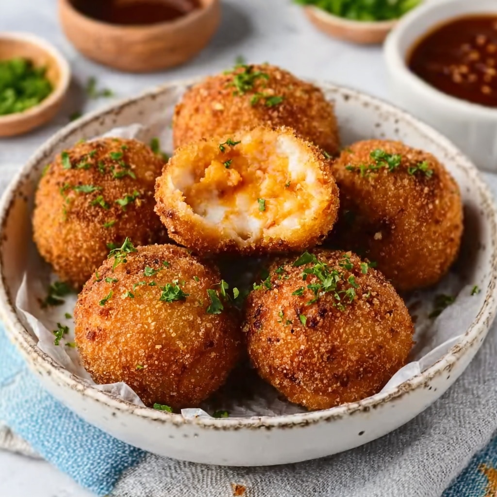 Cheesy Mozzarella Risotto Arancini Recipe - Recipe Image