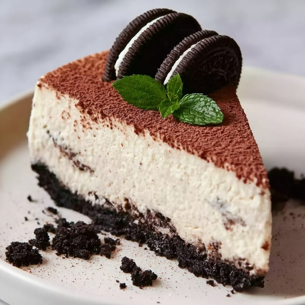 No-Bake Cookies and Cream Cheesecake Recipe - Recipe Image