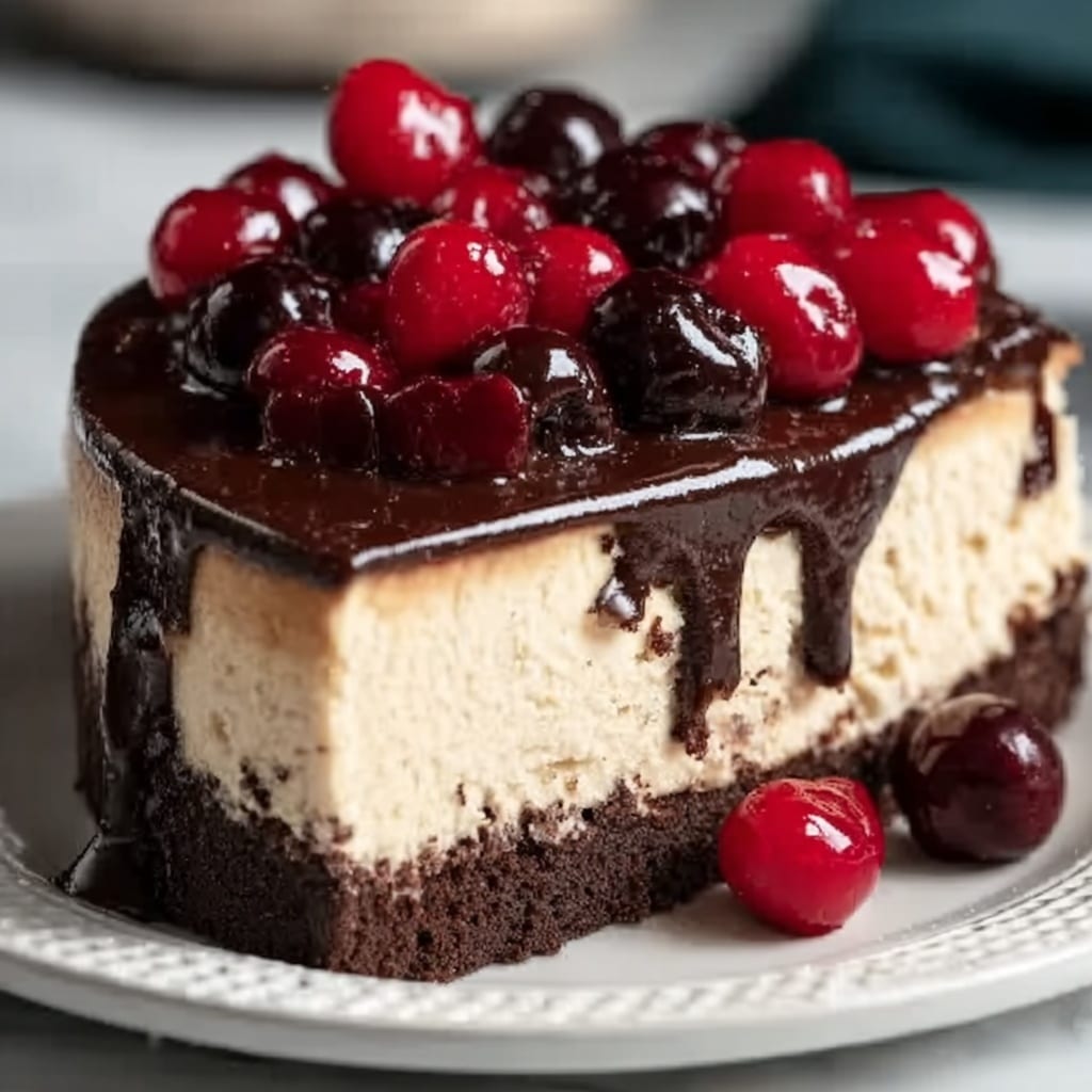 Decadent Black Forest Cheesecake Recipe - Recipe Image