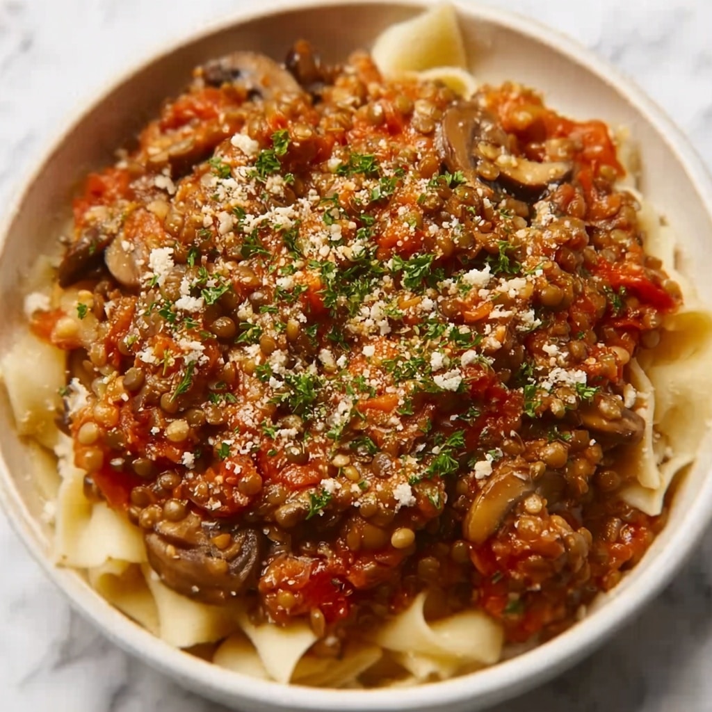 Lentil and Mushroom Bolognese Recipe - Recipe Image