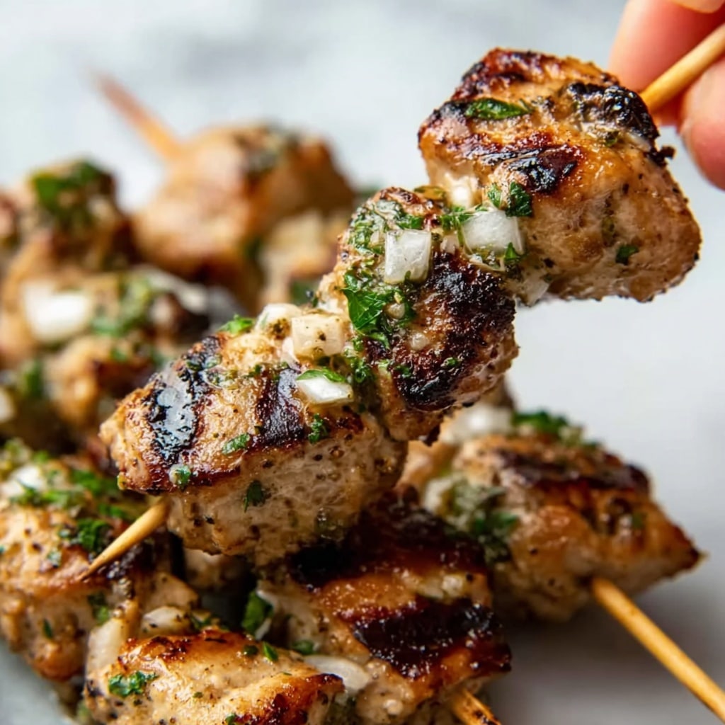 Air Fryer Garlic Parmesan Chicken Skewers Recipe - Recipe Image