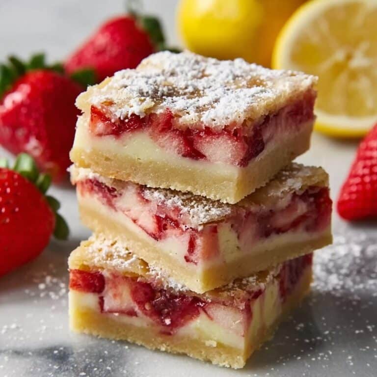 Strawberry Lemon Blondies Recipe