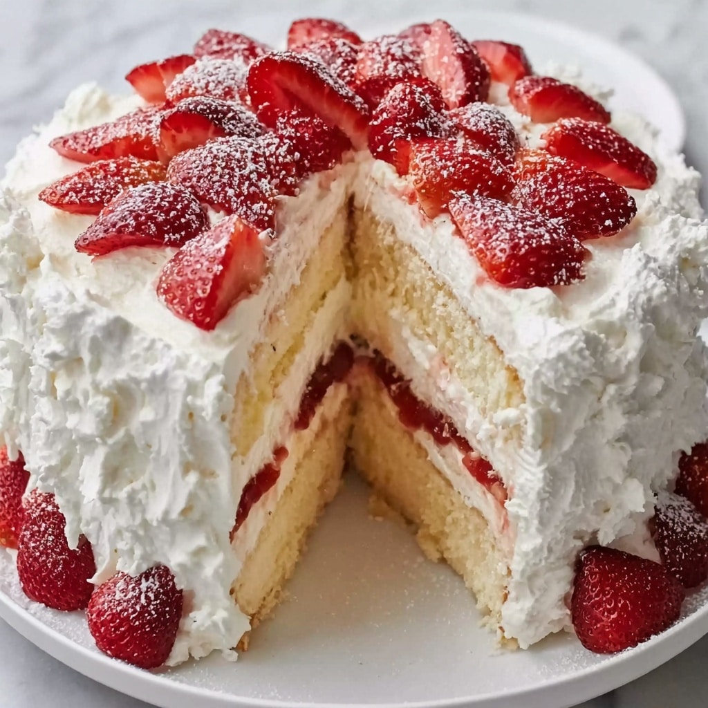 Strawberry Angel Cake Recipe - Recipe Image