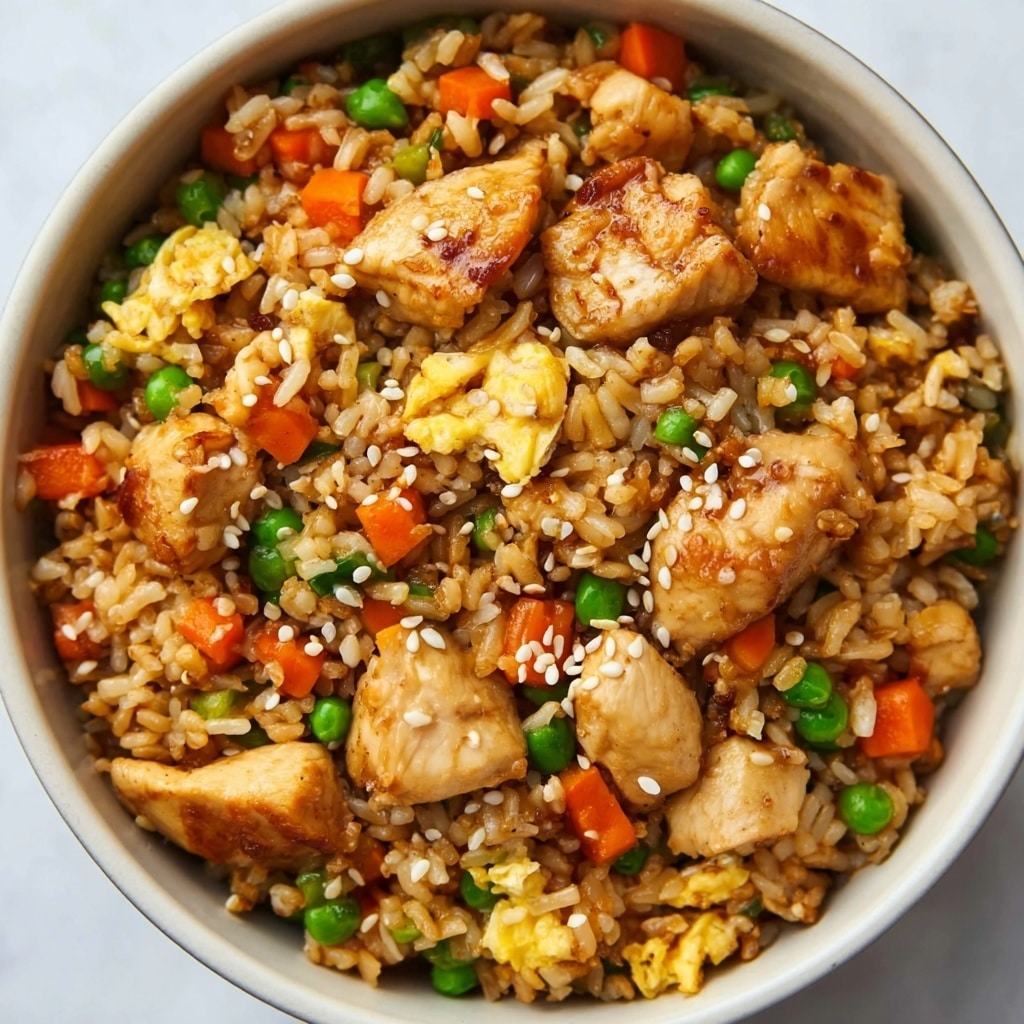 Healthy Chicken and Vegetable Fried Rice Recipe - Recipe Image