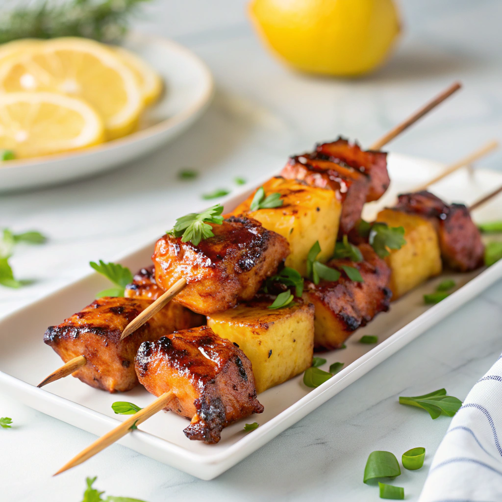 Pineapple BBQ Chicken Skewers Recipe - Recipe Image