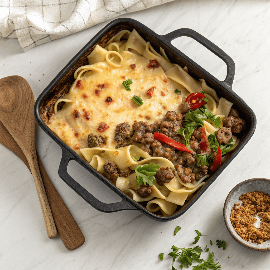 Beef Noodle Casserole Recipe - Recipe Image