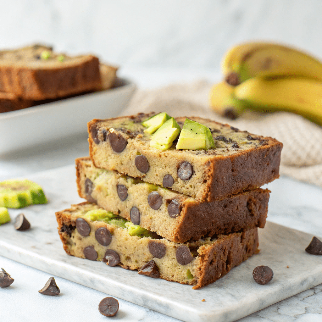Avocado Banana Bread Recipe - Recipe Image