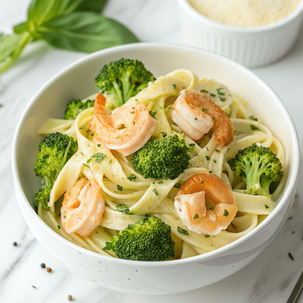 Broccoli Shrimp Alfredo Recipe